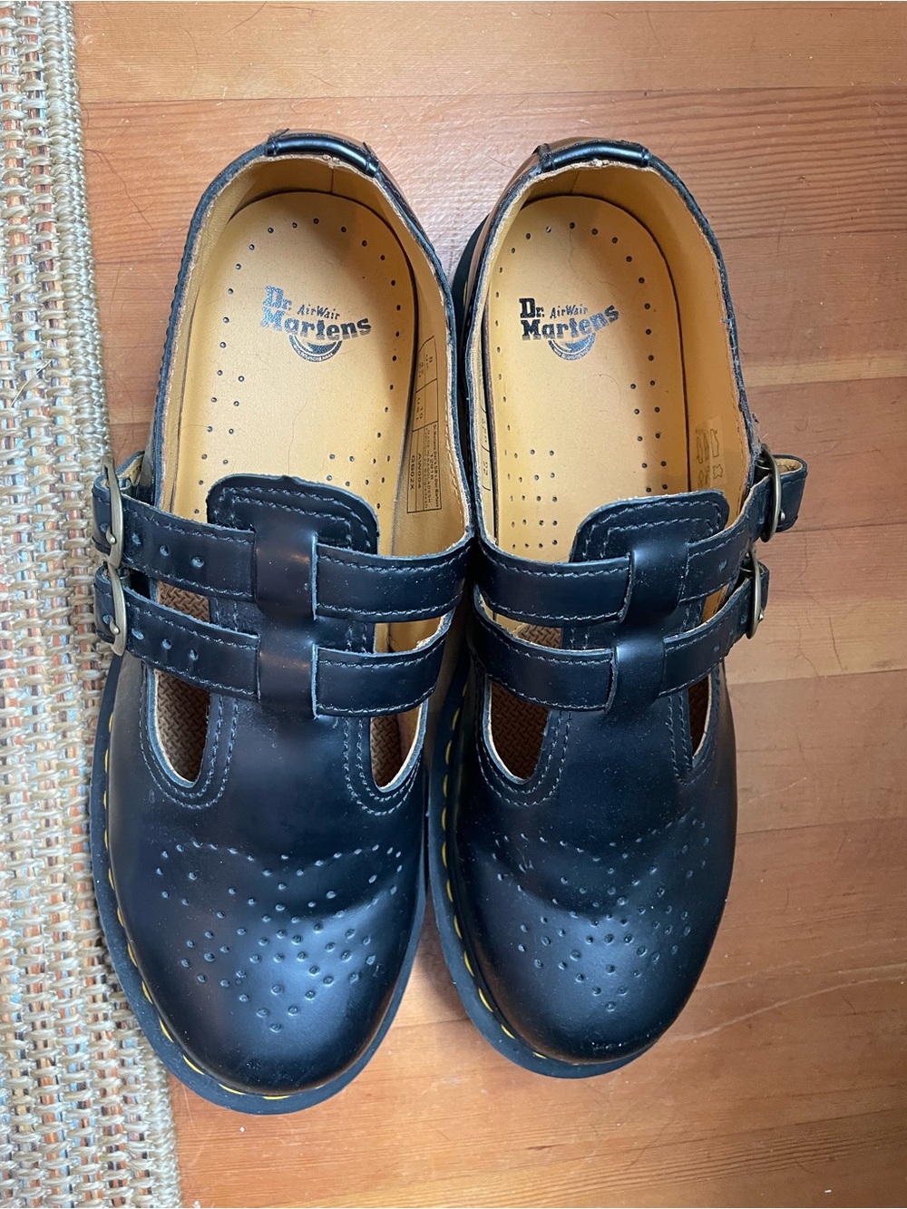 Dr. Martens Black Double-Strap Mary Jane Shoes - Picture 3 of 9